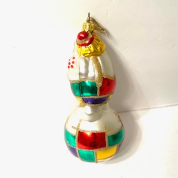Clown Glass Christmas Ornament, 6” - Picture 4 of 5